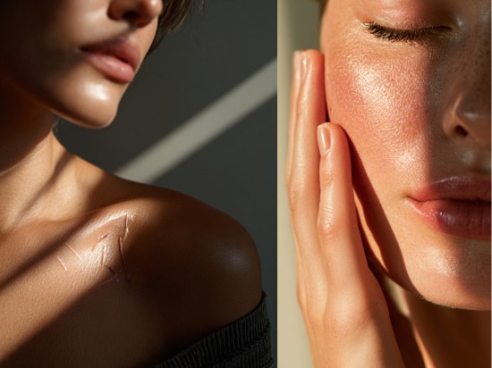 Zbliżenie na twarz osoby posiadającej cerę wrażliwą