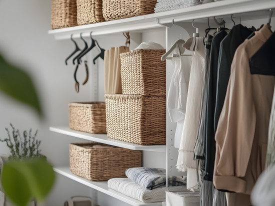 Szafa, która zawiera organizery pozwalające utrzymać porządek w rzeczach.