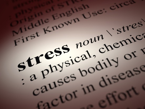 Słownikowa definicja słowa „stress”.